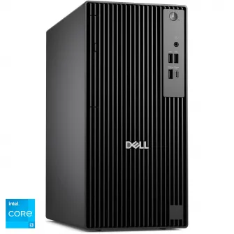 Desktops PC Dell PRO Tower QCT1250 cu procesor Intel® Core™ i3-14100 pana la 4.7GHz, 8GB DDR5 RAM, 512GB SSD, Intel® UHD Graphics 730, Windows 11 Pro, Black, 3y ProSupport and Next Business Day Onsite Service