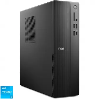 Desktops PC Dell Slim D9 ECS1250 cu procesor Intel® Core™ i3-14100 pana la 4.7GHz, 8GB DDR5 RAM, 512GB SSD, Intel UHD Graphics, Windows 11 Pro, Black