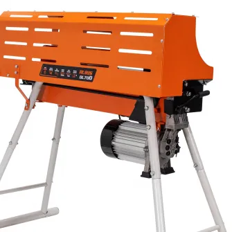 Despicator lemne Ruris DL700, 2200 W, 230 V, IP54, 7 tone forta despicare, 50-250 mm Ø despicare, 520 mm lungime maxima despicare, 3 l capacitate rezervor hidraulic, roti transport, capac protectie