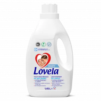 Detergent lichid Lovela Baby, pentru rufe albe, 16 spalari, 1.45L