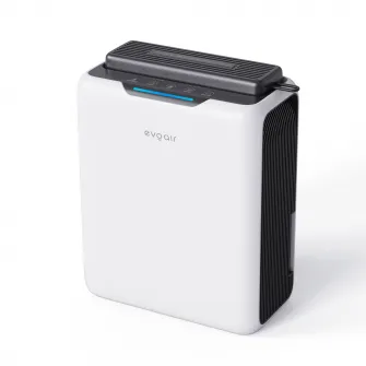 Dezumidificator aer Evoair HUMIXDUO, 500ml/24h, 3 Moduri functionare, Silentios, Lumina Ambientala, Rezerva cu Silicagel, Timer 48h, Rezervor 2.5l, Alb