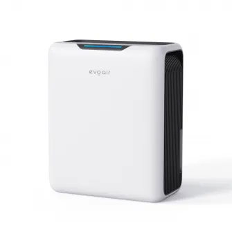 Dezumidificator aer Evoair HUMIXDUO, 500ml/24h, 3 Moduri functionare, Silentios, Lumina Ambientala, Rezerva cu Silicagel, Timer 48h, Rezervor 2.5l, Alb