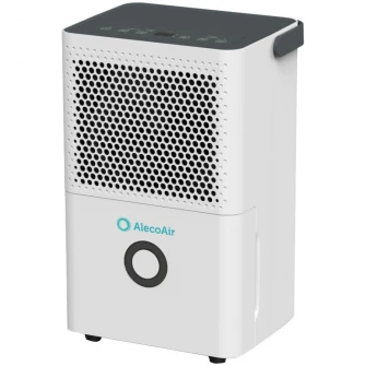 Dezumidificator AlecoAir D12Junior, 12 litri/24h, 80 cm/h, Uscare Rufe, Higrostat, Temporizator, Alb