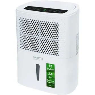 Dezumidificator de aer Turbionaire Smart 12, 12 L/24h, Panou de control digital, 100mc/h, Higrostat incorporat, Timer, Auto Restart, Filtru lavabil, Silentios