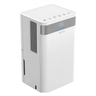 Dezumidificator Evoair ComfoDry12, 12l/24h, Silentios, Senzor de Umiditate, Uscare Rufe, Mod Noapte, Lumina Ambientala, Drenaj Continuu, Alb