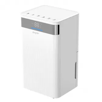 Dezumidificator Evoair ComfoDry12, 12l/24h, Silentios, Senzor de Umiditate, Uscare Rufe, Mod Noapte, Lumina Ambientala, Drenaj Continuu, Alb