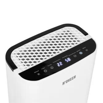 Dezumidificator si purificator de aer NOVEEN DH350, 1000ml / 24h, capacitate rezervor 2.5 l, lampa UV, consum redus de energie, oprire automata, alb