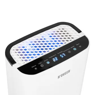 Dezumidificator si purificator de aer NOVEEN DH350, 1000ml / 24h, capacitate rezervor 2.5 l, lampa UV, consum redus de energie, oprire automata, alb