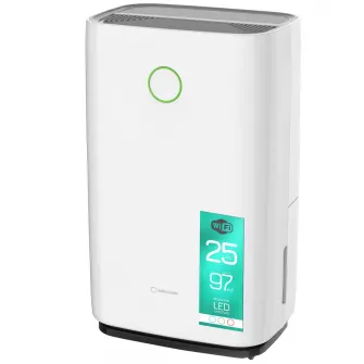 Dezumidificator Turbionaire SENSO 25, 24 litri/24h, Wi-Fi, Silentios 45 dB, Rezervor 4l, 180 m?/h, Control digital, Indicator luminos LED umiditate, Timer, Display LCD