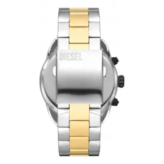 Diesel, Ceas cronograf din otel inoxidabil, Argintiu, Auriu