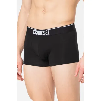 Diesel, Set de boxeri cu logo Damien - 3 perechi, Alb, Negru, Gri, L