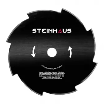Disc de taiere cu 8 dinti Steinhaus, grosime 1,6mm, diametru taiere 255mm, pentru motocoasa PRO-BC62