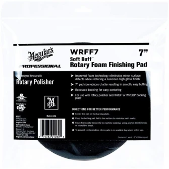 Disc polish Meguiars ,negru, taiere usoara sau finisari, 7, Soft Buff Rotary Foam Finishing Pad