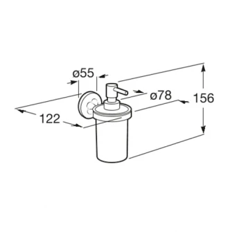 Dispenser sapun Roca Classica, sistem fixare inclus