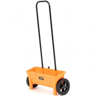 Dispozitiv de imprastiere fertilizator/ingrasamant/seminte/sare Handy QS 6002, capacitate 12 L, latime lucru 46.5 cm, dozare reglabila, maner pliabil, roti 18.5 cm