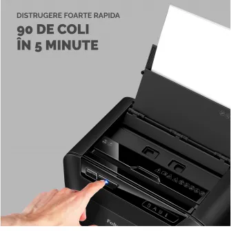 Distrugator documente automat, Fellowes Automax 90M, 90 coli, mini cut