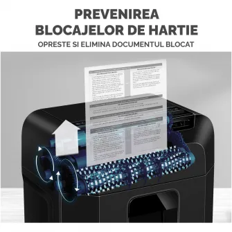 Distrugator documente automat, Fellowes Automax 90M, 90 coli, mini cut