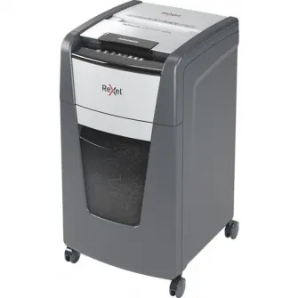 Distrugator documente automat REXEL OPTIMUM 225X, P4, cross-cut (confeti), 225 coli, cos 60l, negru-gri