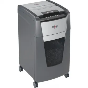 Distrugator documente automat REXEL OPTIMUM 225X, P4, cross-cut (confeti), 225 coli, cos 60l, negru-gri