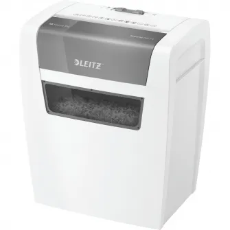 Distrugator documente manual Leitz IQ Home, P4, cross-cut (confeti), 6 coli, cos 15l, alb