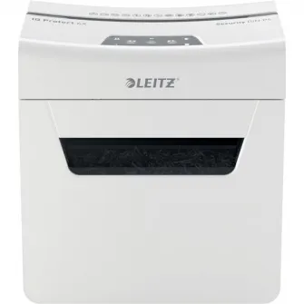 Distrugator documente manual Leitz IQ Protect 6X, P4, cross-cut (confeti), 6 coli, cos 10l, alb
