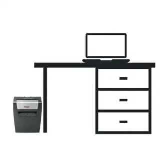 Distrugator documente manual REXEL MOMENTUM S206, P2, strip-cut (fasii), 6 coli, cos 9l, negru