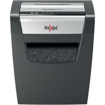 Distrugator documente manual REXEL MOMENTUM X312, P3, cross-cut (confeti), 12 coli, cos 23l, negru