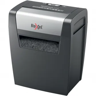 Distrugator documente manual REXEL MOMENTUM X406, P4, cross-cut (confeti), 6 coli, cos 15l, negru