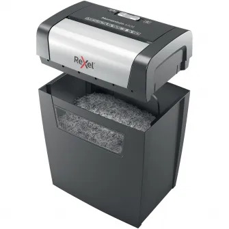 Distrugator documente manual REXEL MOMENTUM X406, P4, cross-cut (confeti), 6 coli, cos 15l, negru