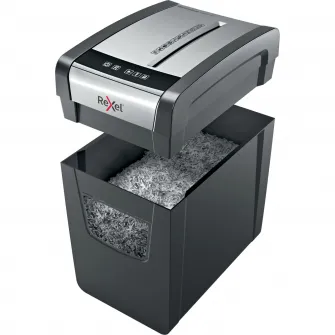 Distrugator documente manual REXEL MOMENTUM X410 Slim, P4, cross-cut (confeti), 10 coli, cos 23l, negru