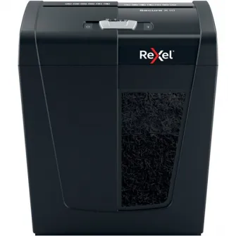 Уничтожитель документов ручной REXEL SECURE X10, P4, поперечный (конфетти), 10 листов, 18л, черный