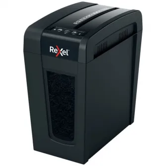 Distrugator documente manual REXEL SECURE X8 Slim, P4, cross-cut (confeti), 8 coli, 14l, negru