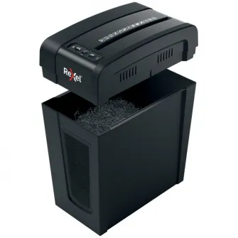 Distrugator documente manual REXEL SECURE X8 Slim, P4, cross-cut (confeti), 8 coli, 14l, negru