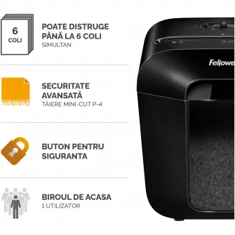 Distrugator documente Powershred® LX25M, 6 coli, Mini-Cut