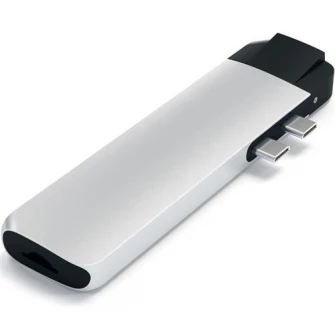 Docking station Satechi Aluminium TYPE-C PRO Hub, Ethernet, Silver