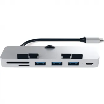 Docking station Satechi Aluminum TYPE-C CLAMP PRO, Silver