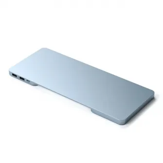 Docking station Satechi Slim pentru iMac 24, 1 x Port Upstream Tip C, 2 x USB 2.0, 1 x Micro SD, 1 x card SD, 1 x USB-A, 1 x slot SSD M.2, 1 x USB-C cablu inclus, Albastru