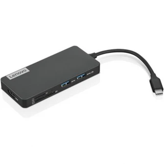 Docking station USB-C Lenovo 7-in-1, Negru