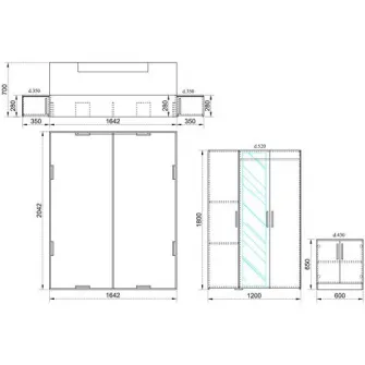 Dormitor Irim Treff II , Pat 160x200 cm, Dulap 3usi, 2 Noptiere, Comoda, Culoare Sonoma Arwen
