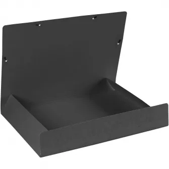 Dosar cu elastic Exacompta, carton Pressboard 600g, 3 clape, A2, Certificare FSC, 100 coli, Negru