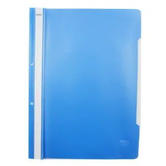Dosar plastic Noki cu sina si gauri, albastru, 50 buc/set