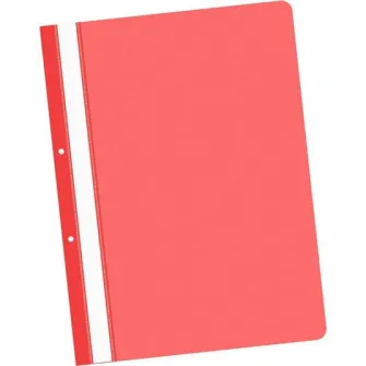 Dosar plastic sina cu gauri economy, 25/set, Rosu, NN