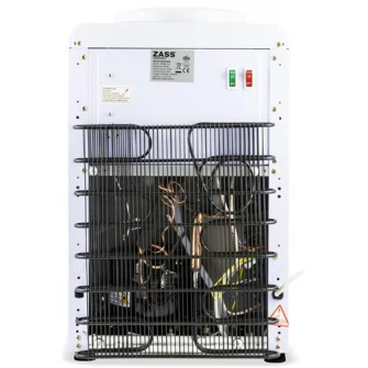 Dozator apa de birou, Zass ZTWD 13C cu compresor, Putere incalzire 550W, putere racire 90W, Protectie copii la robinetul de apa fierbinte, functional cu bidoane de apa 11 l si 19 l, Alb