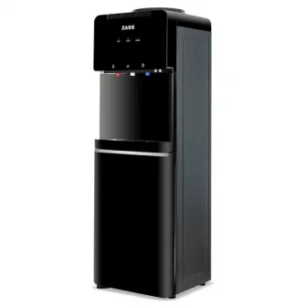 Dozator apa de podea cu compresor si minifrigider Zass ZWD 18 CR, Putere incalzire 550W, putere racire 90W, compatibil cu bidoane de apa 11 l si 19 l, Silentios 36 dB, Culoare Negru