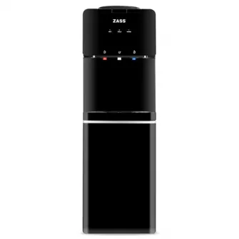 Dozator apa de podea cu compresor si minifrigider Zass ZWD 18 CR, Putere incalzire 550W, putere racire 90W, compatibil cu bidoane de apa 11 l si 19 l, Silentios 36 dB, Culoare Negru