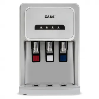 Dozator de apa de birou ZASS ZTWD 26 WF Argintiu, Cu filtrare, Racire cu compresor, Putere incalzire 500W, apa rece/calda, Argintiu