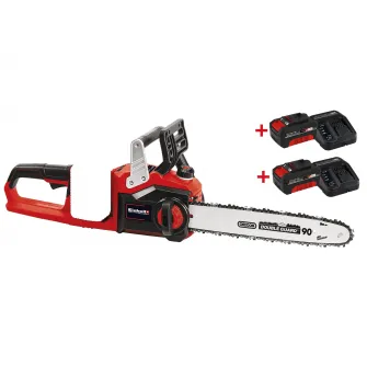 Drujba (fierastrau cu lant) pe acumulator Einhell PXC GE-LC 36/35 Li-Solo, 2x18 V, 35 cm lungime lama, 15 m/s viteza lant + Starter kit Einhell PXC 2 acumulatori 18 V, 4.0 Ah, incarcator