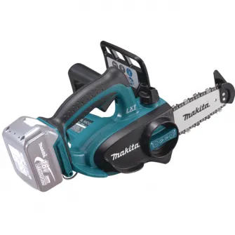 Drujba (fierastrau electric) cu lant pe acumulator Makita DUC122Z,18 V, lungime lama 11.5 cm,viteza lant 5 m/s,pas lant 1/4, canelura 1.3 mm,fara incarcator si acumulator in setul de livrare