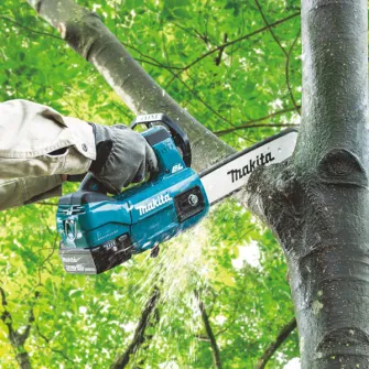 Drujba (fierastrau electric) cu lant pe acumulator Makita DUC254Z,18 V,lungime lama 25 cm,viteza lant 24 m/s,pas lant 3/8,canelura lant 1.1 mm,fara incarcator si acumulator in setul de livrare