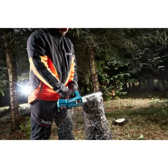 Drujba (fierastrau electric) cu lant pe acumulator Makita DUC254CZ,18 V,lungime lama 25 cm,viteza lant 22.5 m/s,pas lant 1/4,canelura lant 1.3 mm,fara incarcator si acumulator in setul de livrare